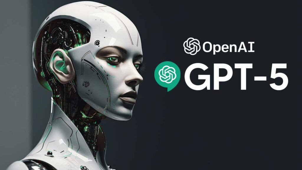 Futuristic AI robot representing OpenAI ChatGPT 5, symbolizing the advancement of artificial intelligence and next-generation chatbot technology.
