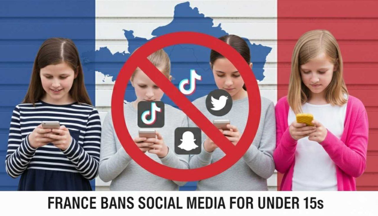 France social media ban under 15 children using mobile phones