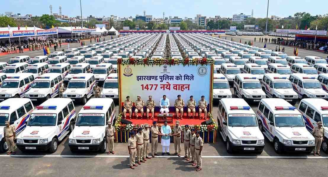 Jharkhand Police gets 1477 new vehicles Bolero launch ceremony Ranchi