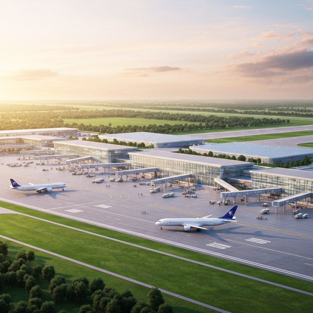 Jewar Airport first flight 15 June 2026 Noida International Airport runway terminal view