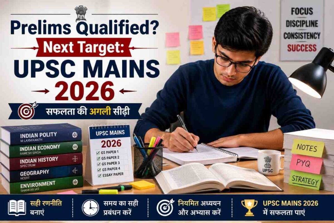 UPSC Mains 2026 की तैयारी करते हुए सफल अभ्यर्थी